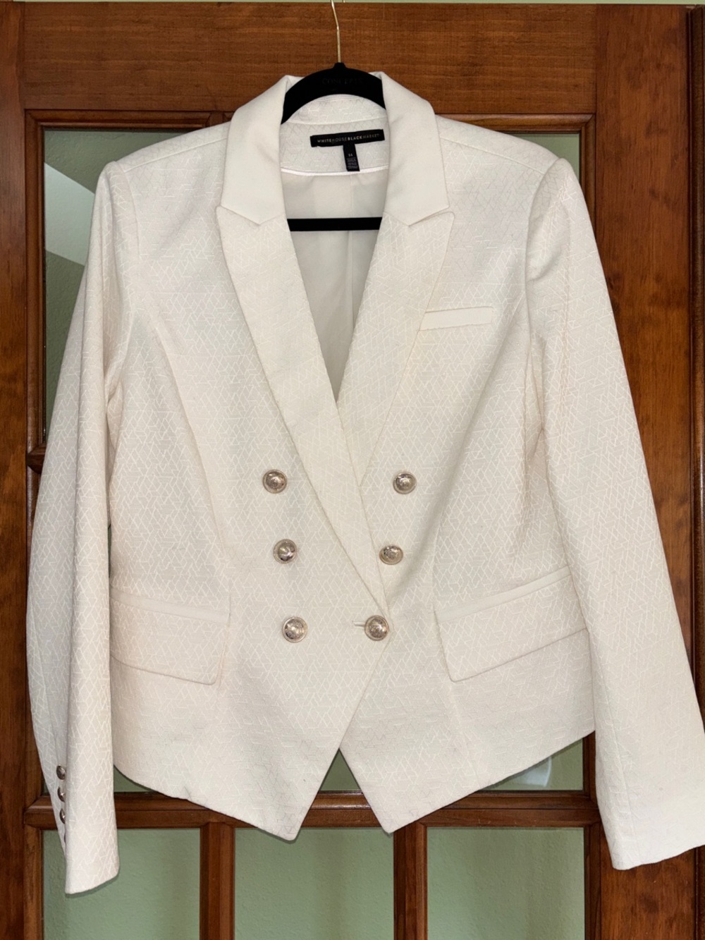 White House-Black Market  Double-Breasted Jacquard Jacket Sz 14